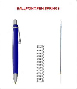 ballpoint pen with spring